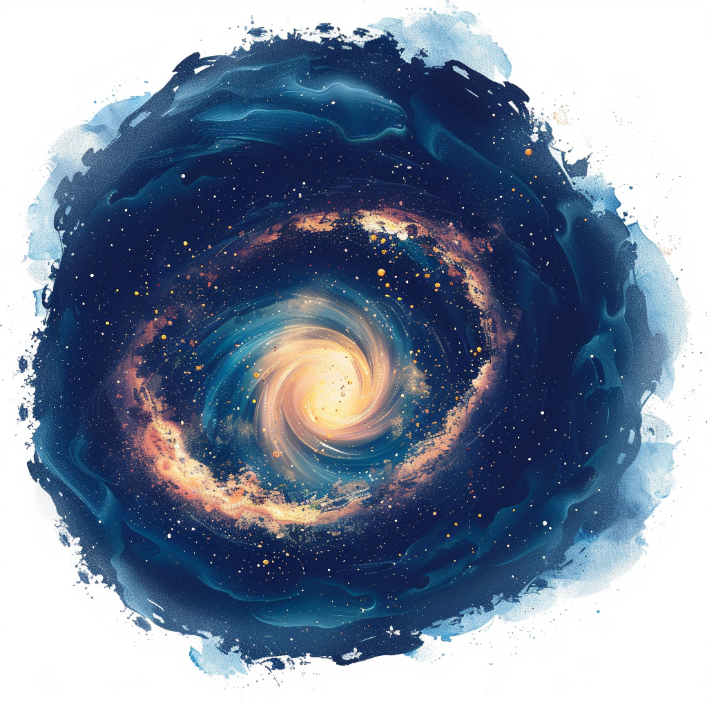 Beautiful Galaxy Vector Illustration Night Sky