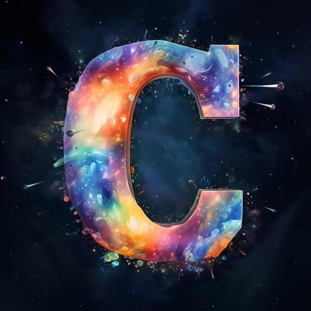 C Alphabet in a cosmic galaxy