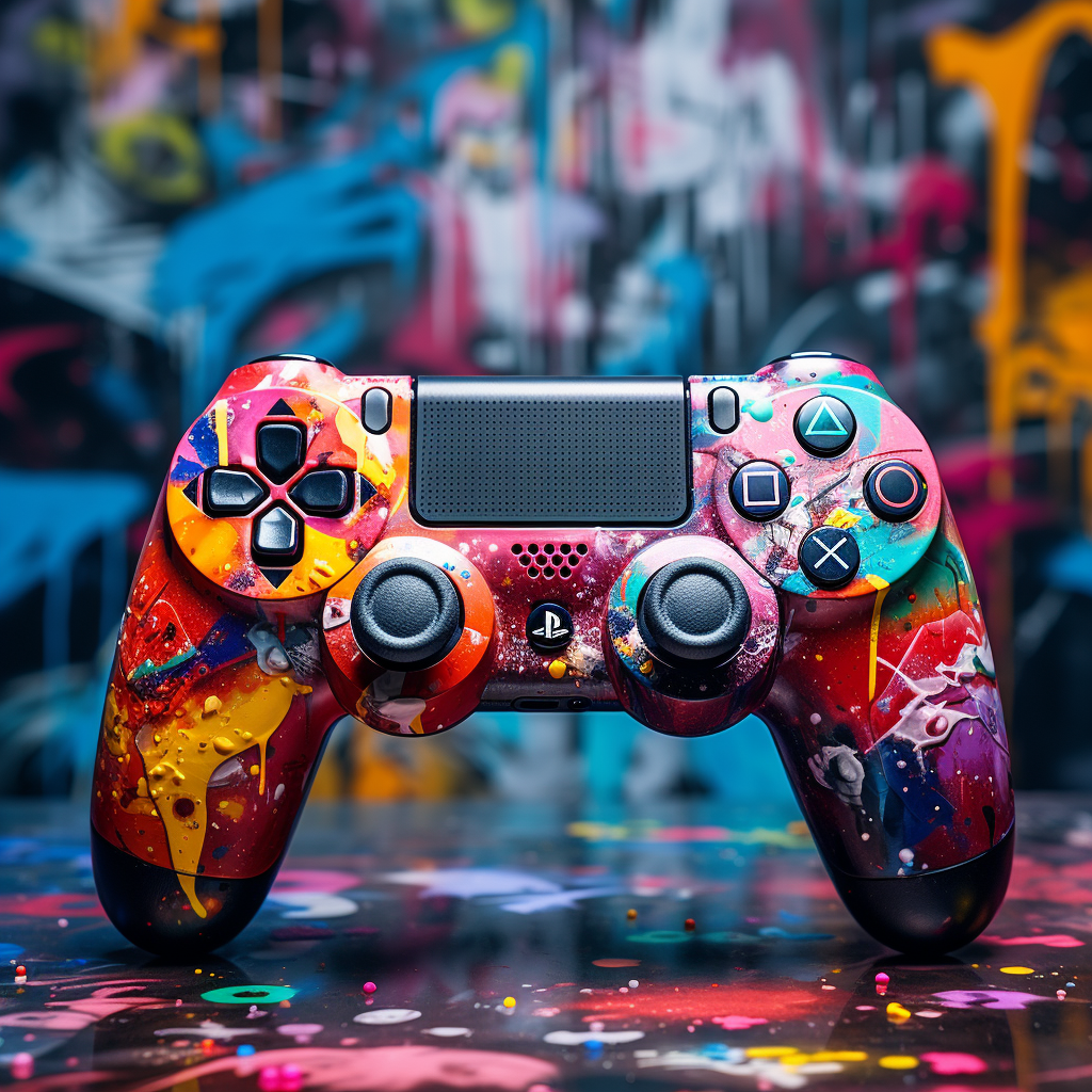 Colorful Game Console Controller for an Enhanced Gaming Experience