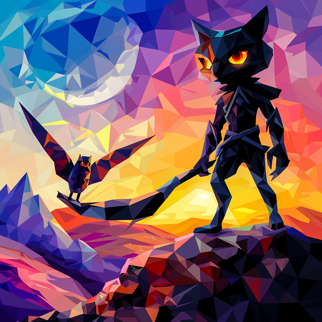 Game Runner Cat Fantasy Background Vector Models