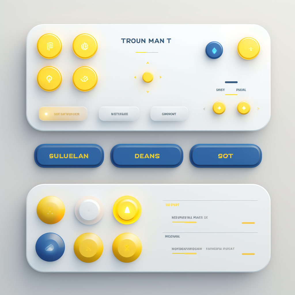 Minimal game UI buttons