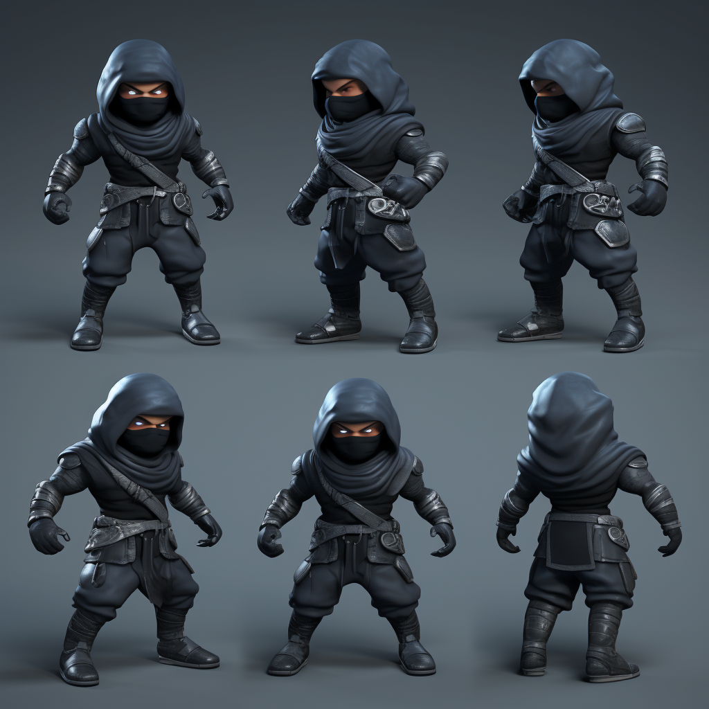 Ninja walking game asset