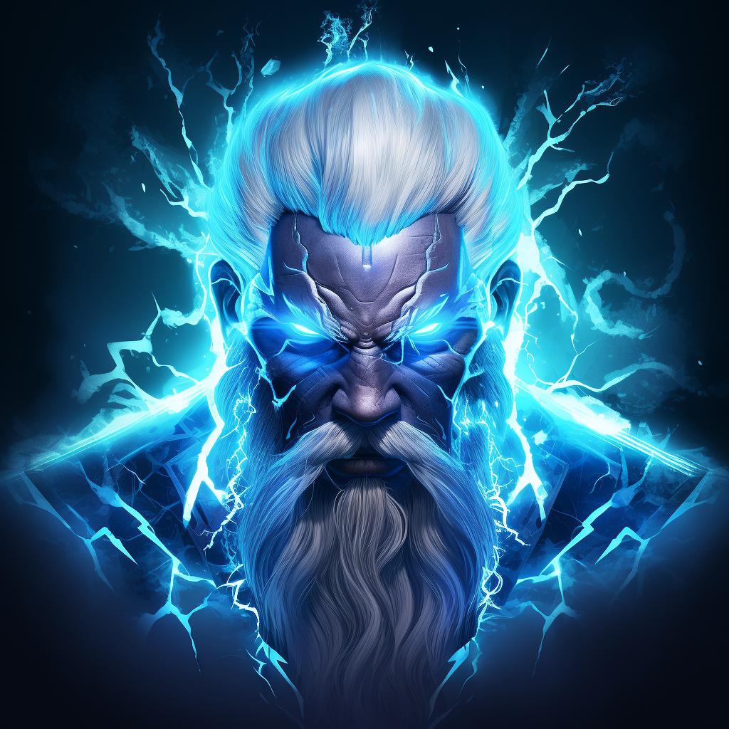 Game Icon with Soul-Draining, Fire, Ice, Lightning Abilities