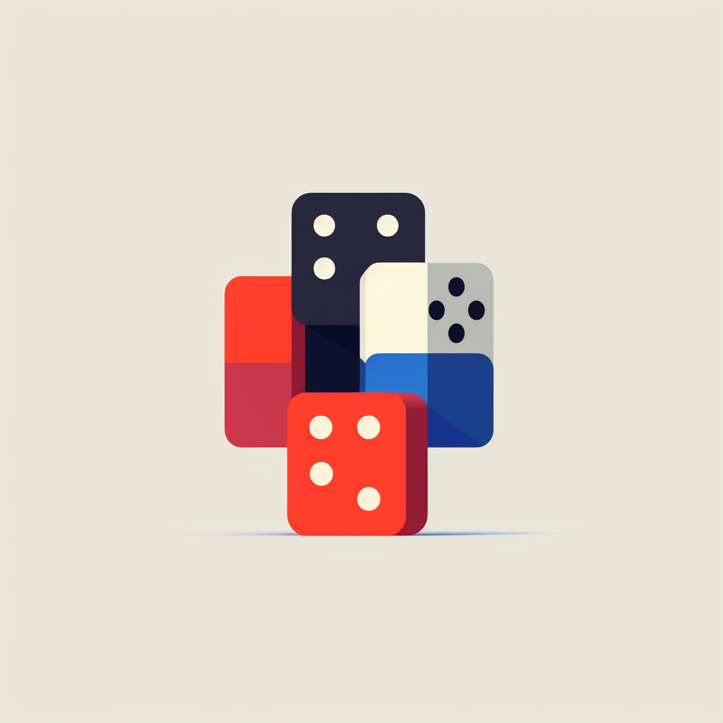 Minimalistic poker game cube logo design