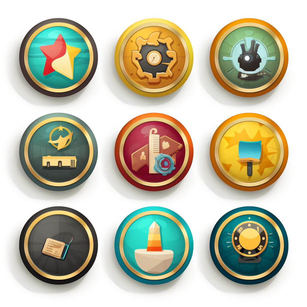 Gamification Icons for Students Achievements