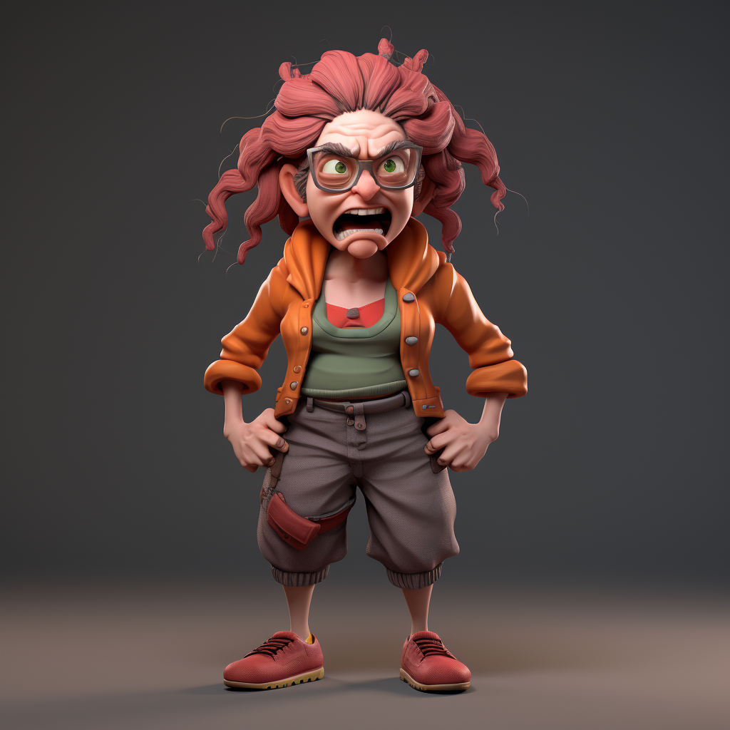 Cartoonish 3D Gaming Character Full Body