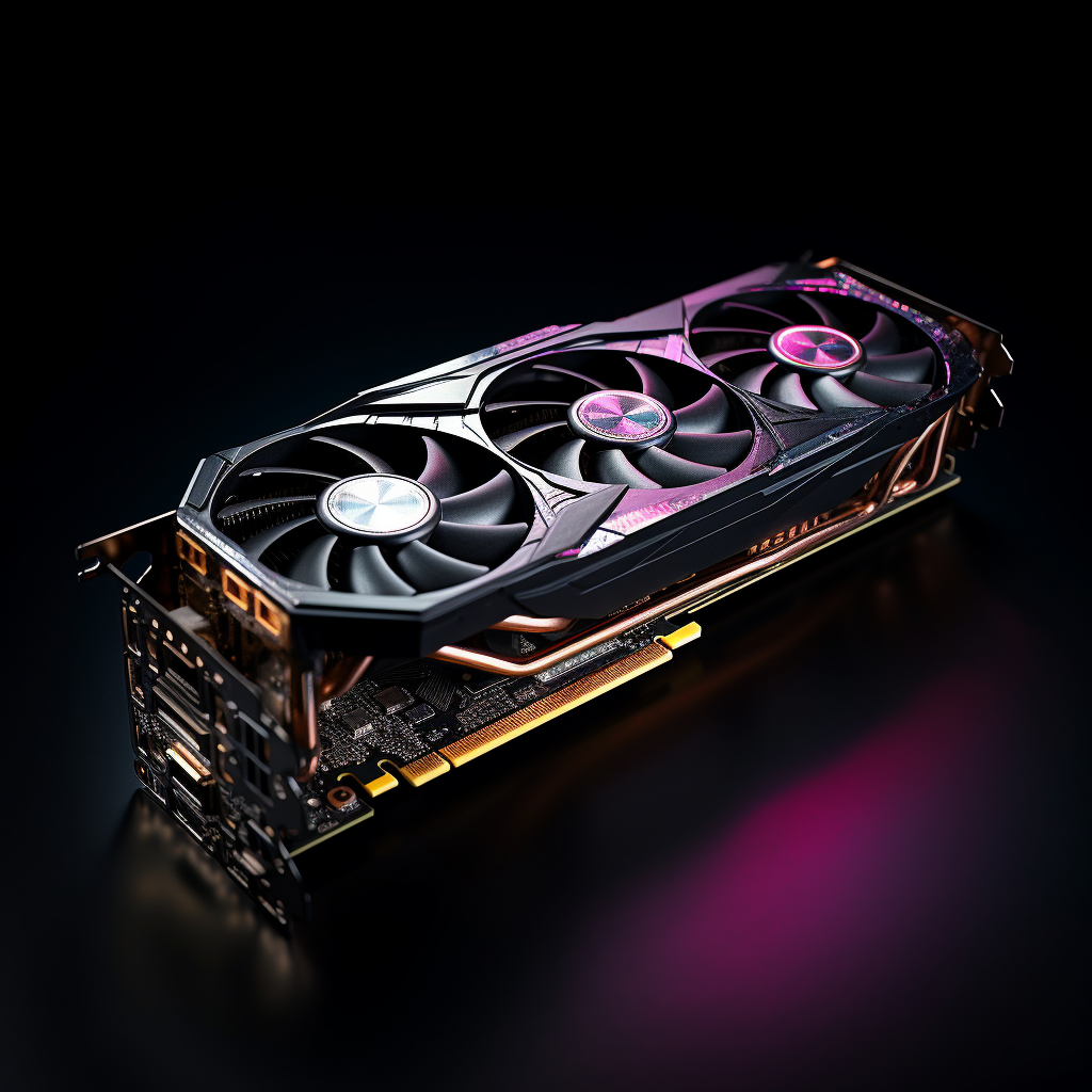 Gaming Graphic Card on Black Background