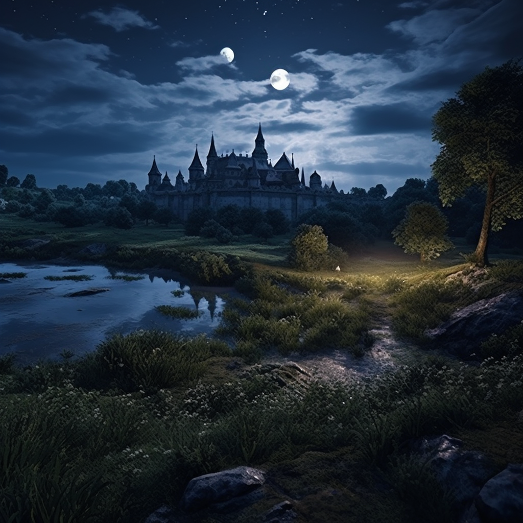 Beautiful Night Scene in MMO Gaming