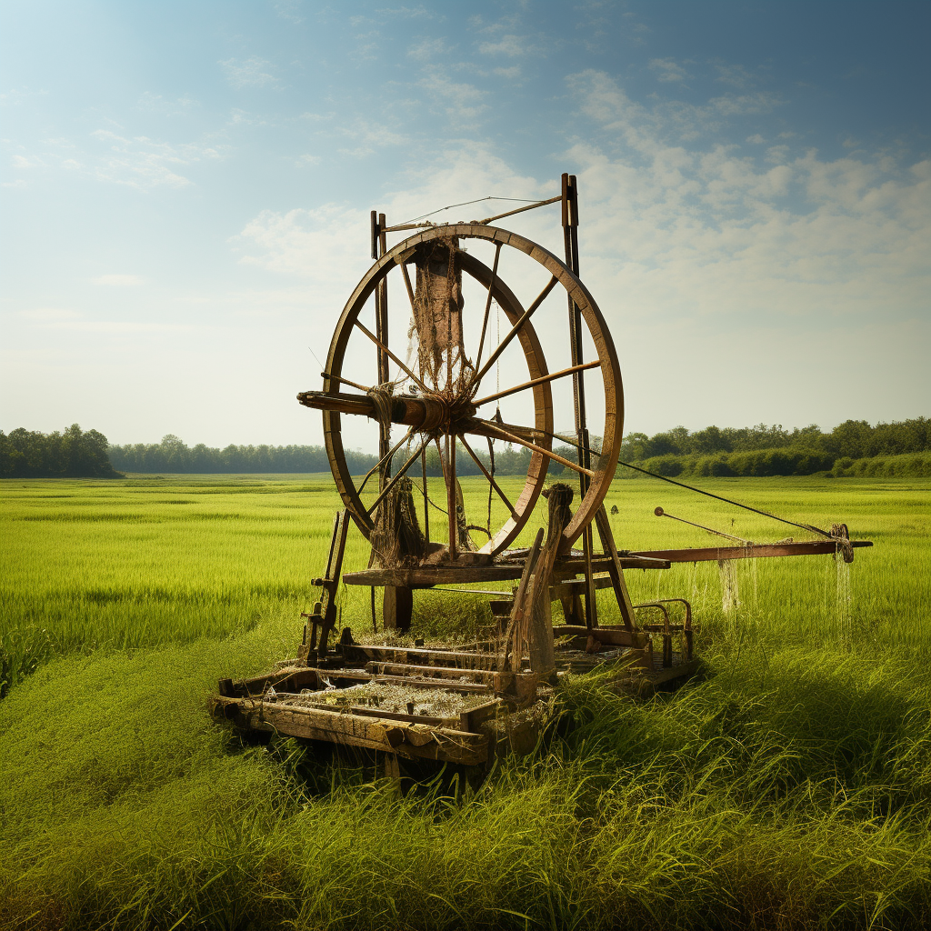 Gandhi Ji's Big Charkha in Grass