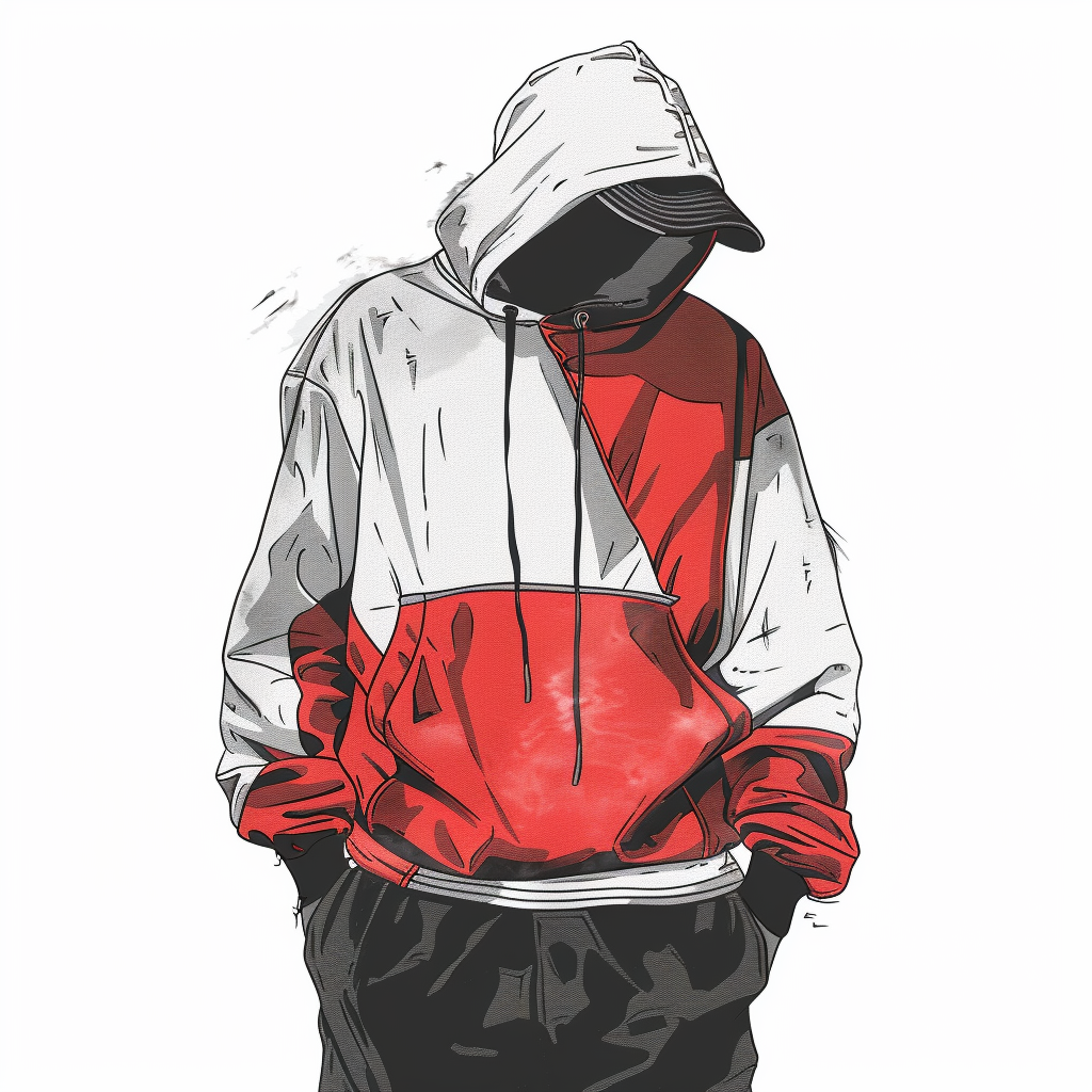 Two-Colored Hoodie Sketch