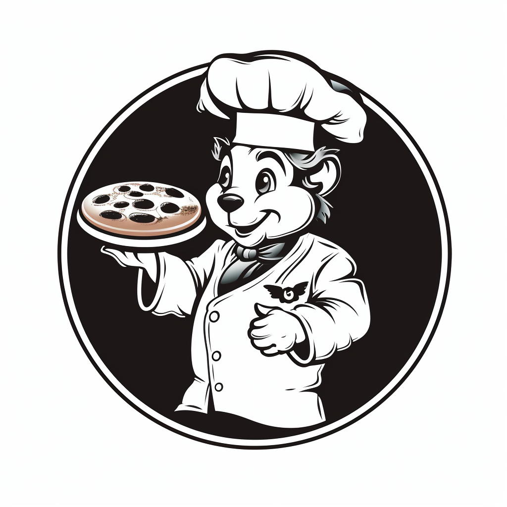 Gangster Chef with Pizza in Disney Style