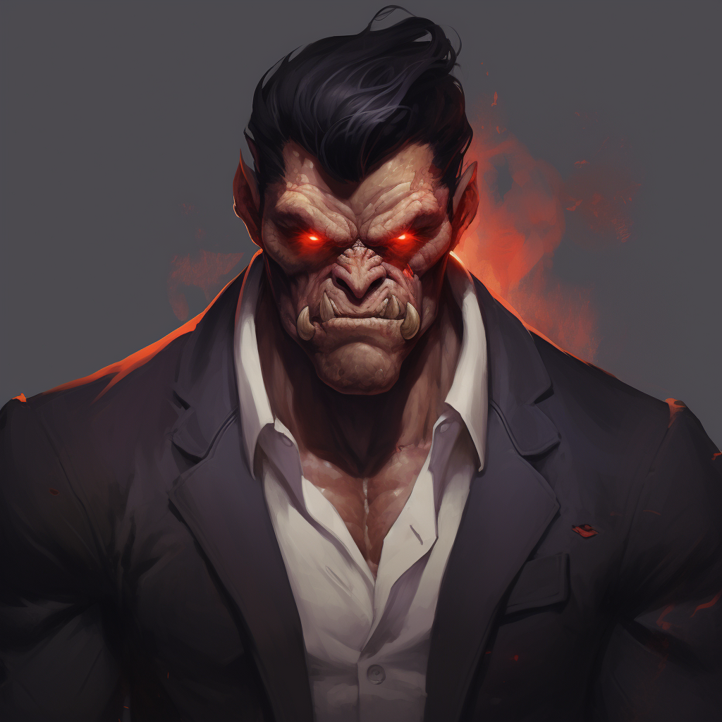 Gangster Devil Ape Male Portrait Image