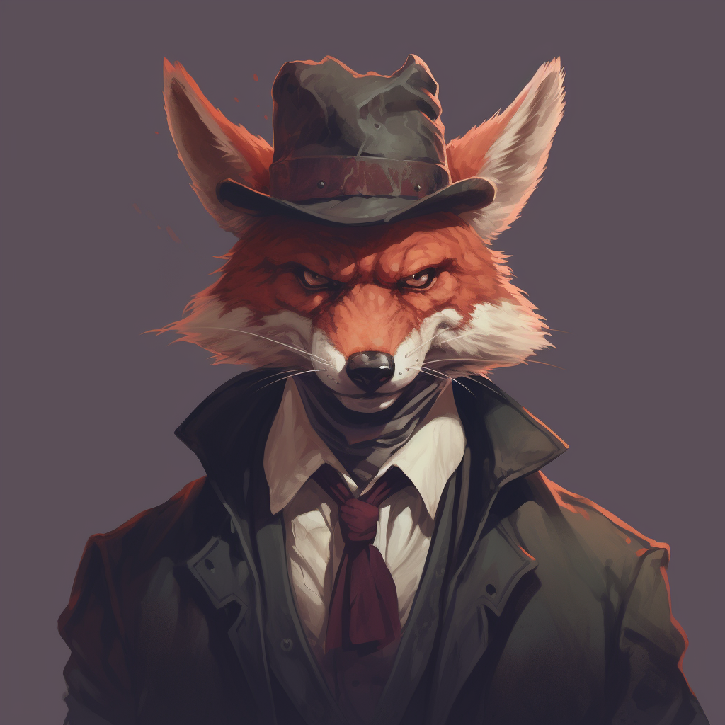 Gangster Fox Hunter Male Portrait