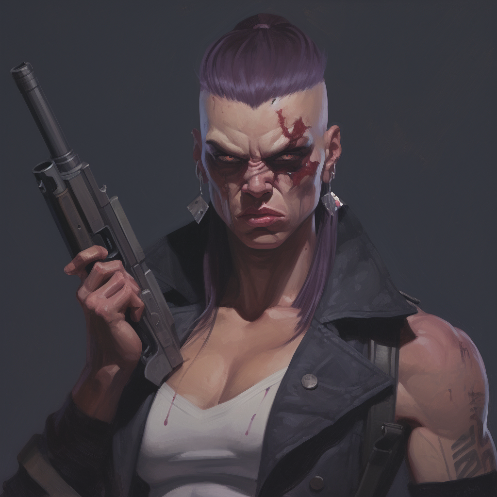 Female Gangster Portrait Style