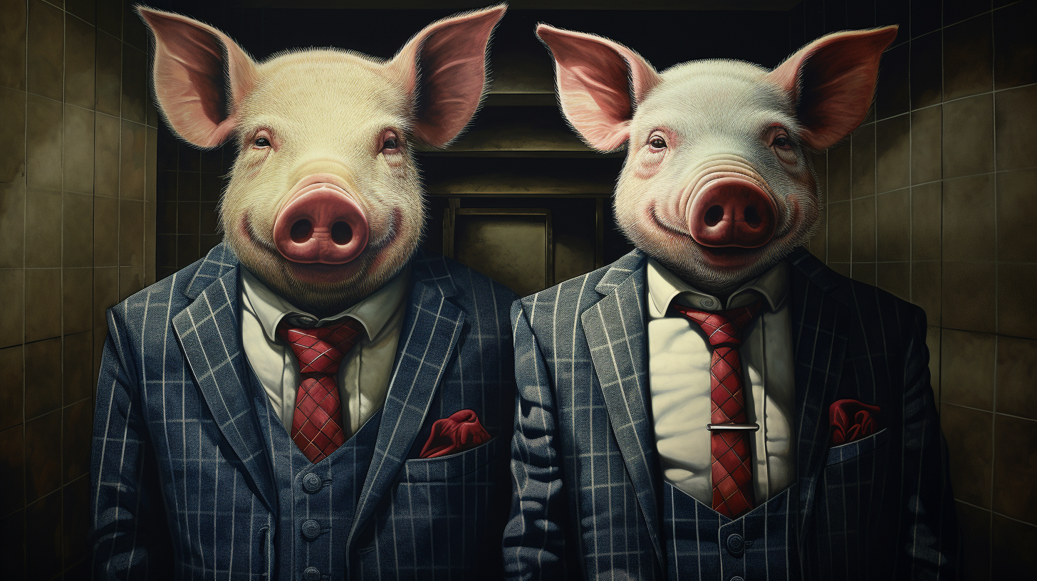 Gangster Pigs in Suits