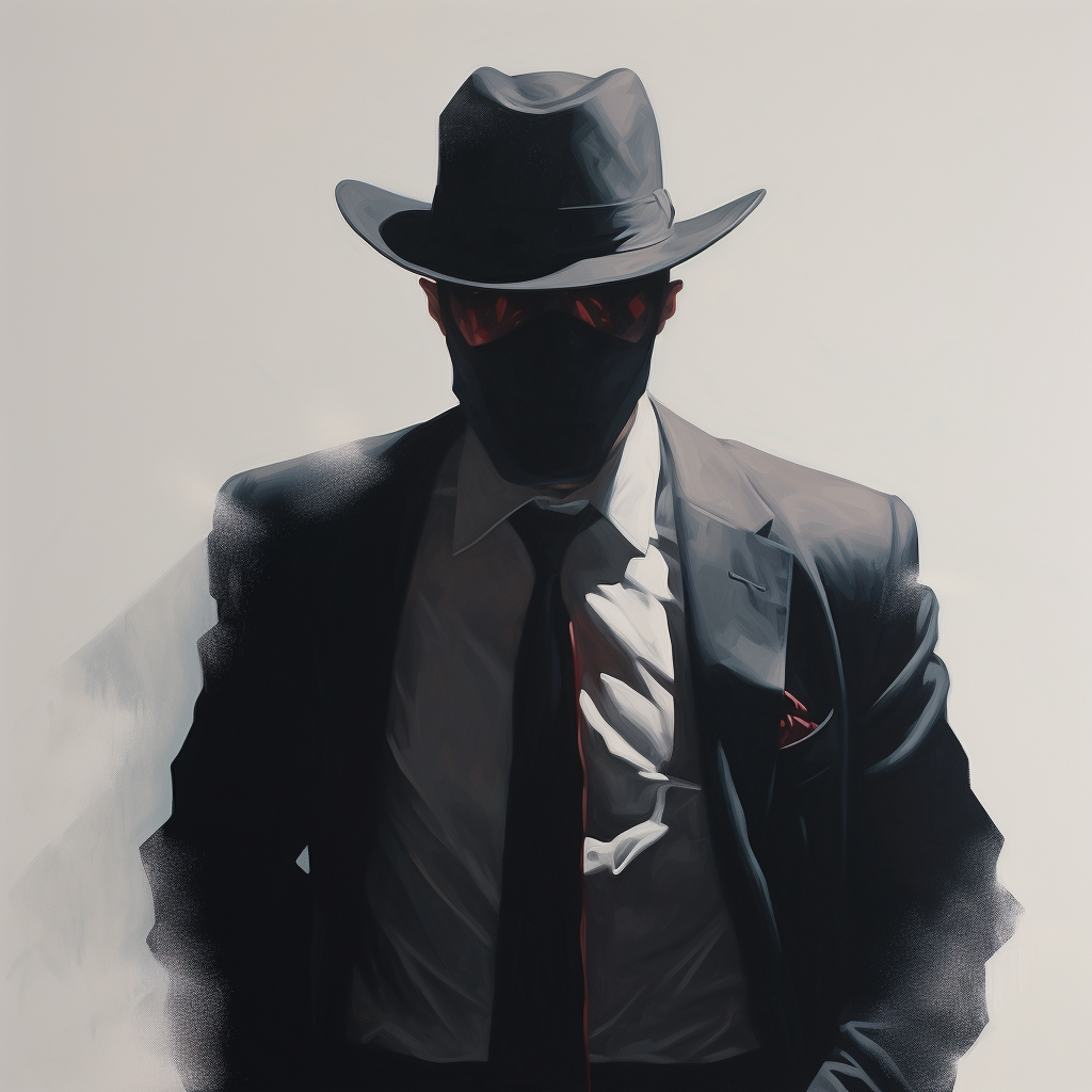 Male gangster shadow portrait