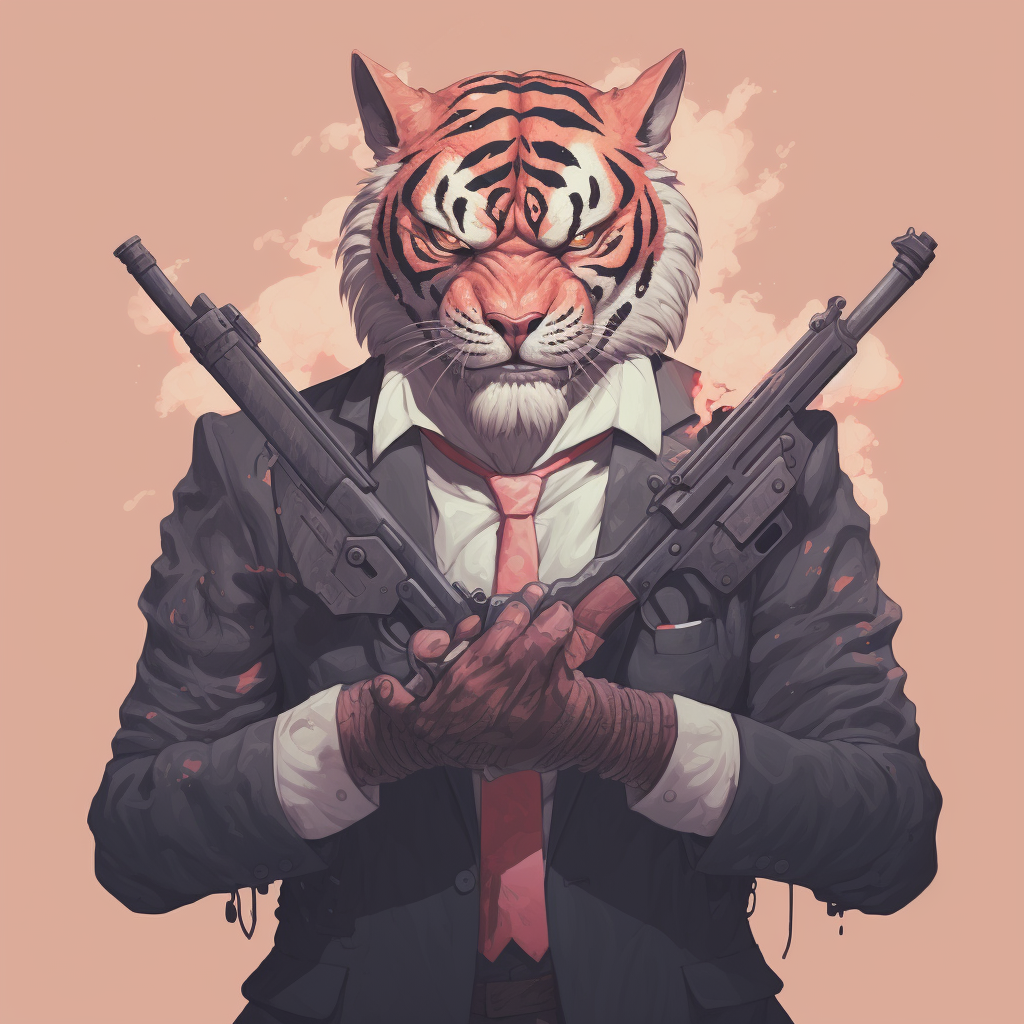 Gangster Tiger Male Portrait