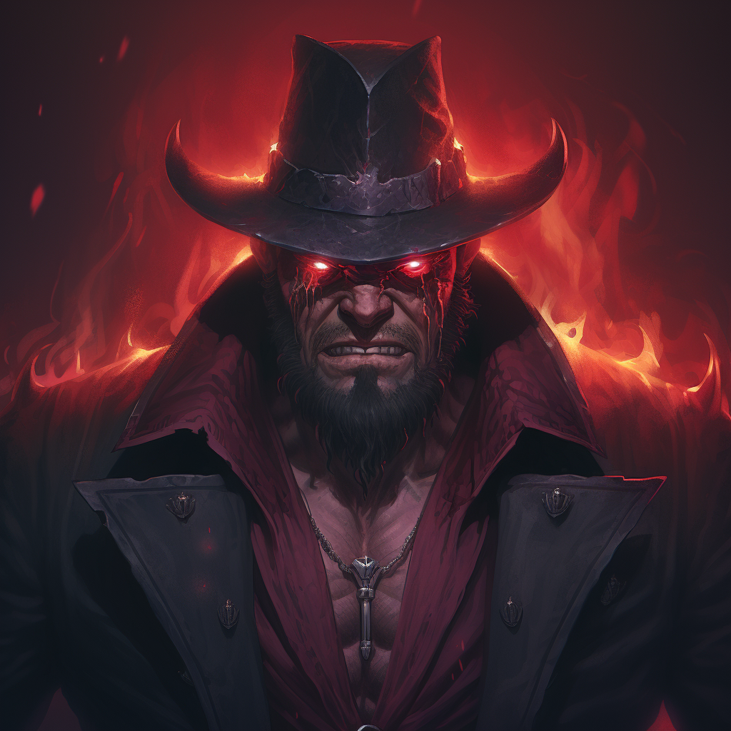 male gangster wizard portrait