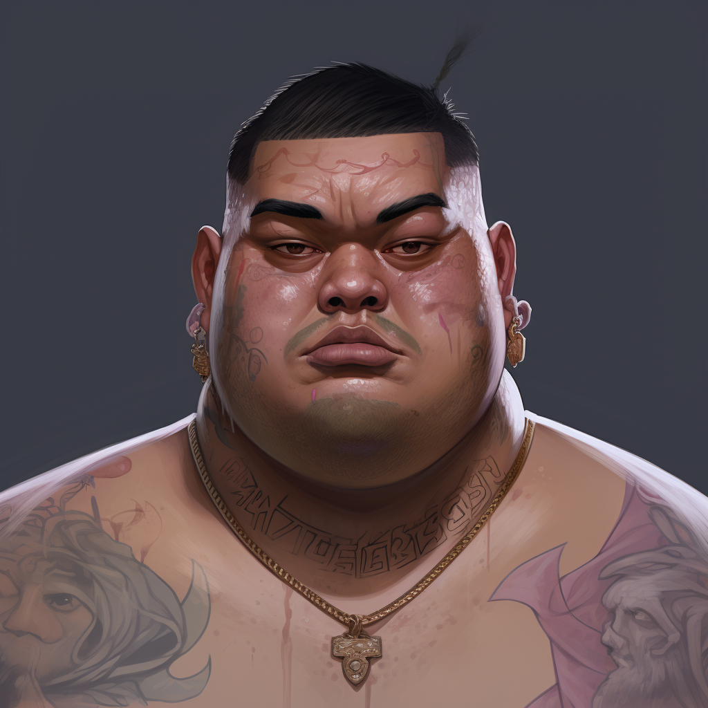 Gangster Hei Fat Male Portrait