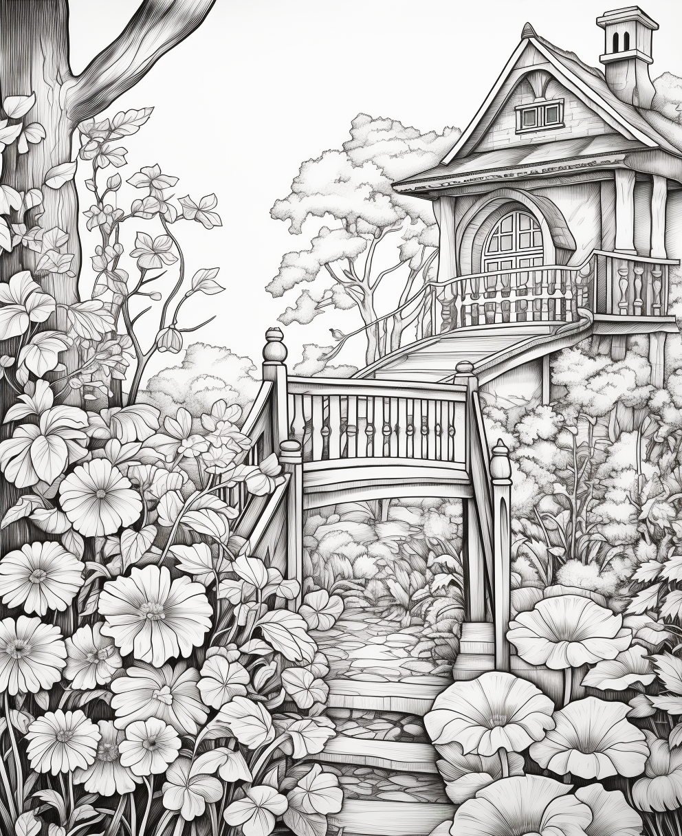 Adult Garden Coloring Page