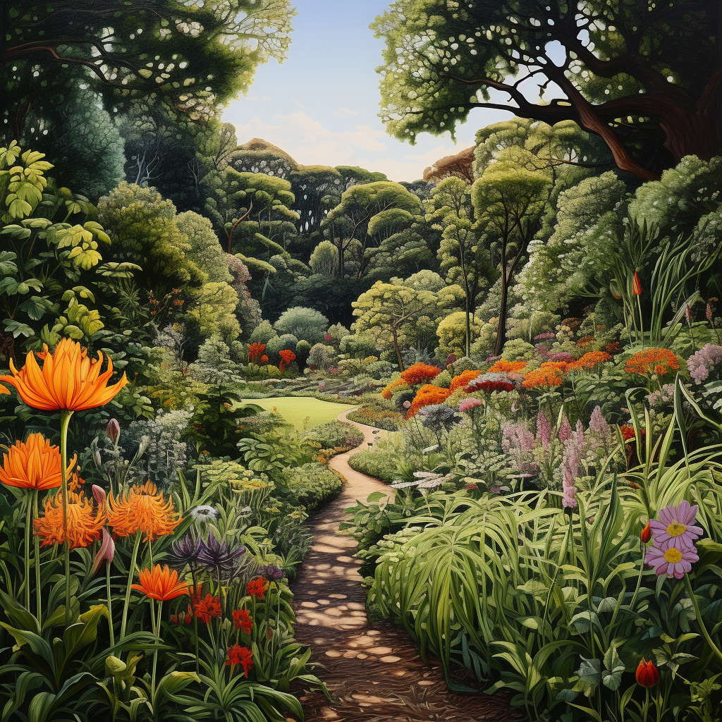 colorful garden painting