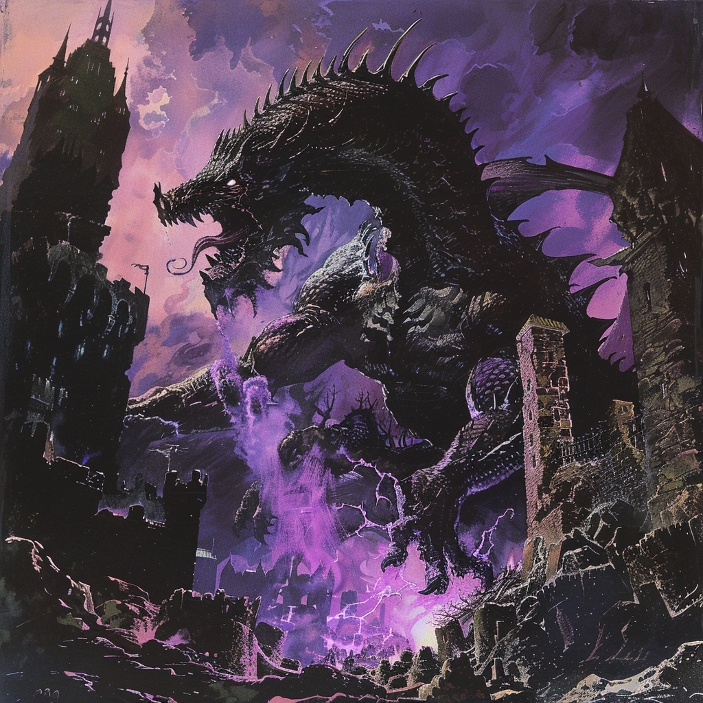 Evil Black Dragon Fantasy Art