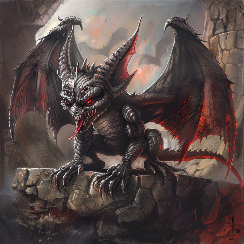 Aggressive Gargoyle Dungeon Chibi Image