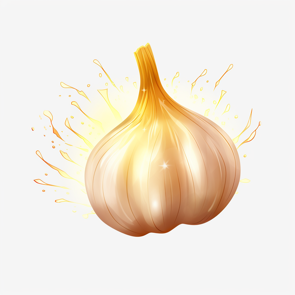 Cartoon garlic blowing animation