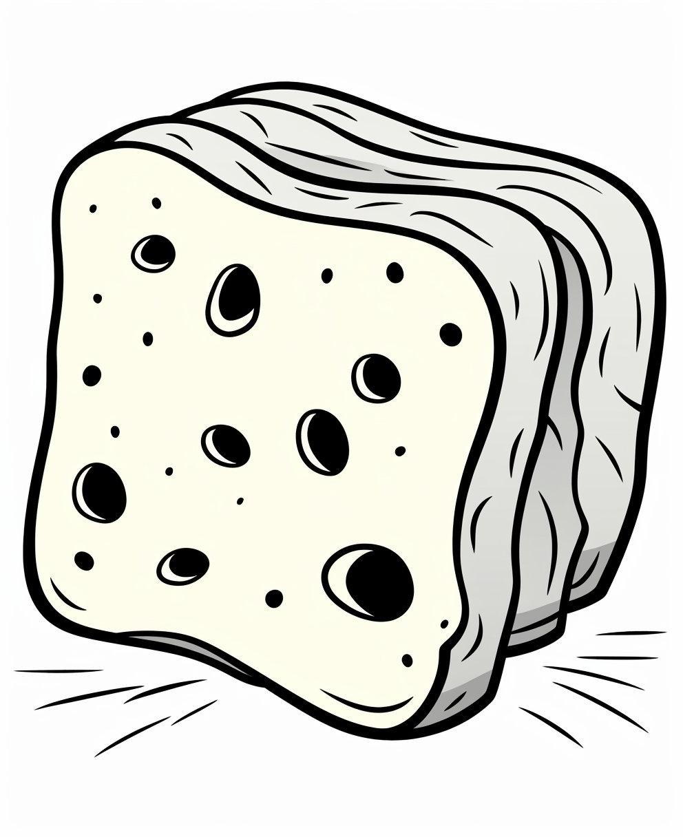 Cartoon-style Garlic Bread with Cheese