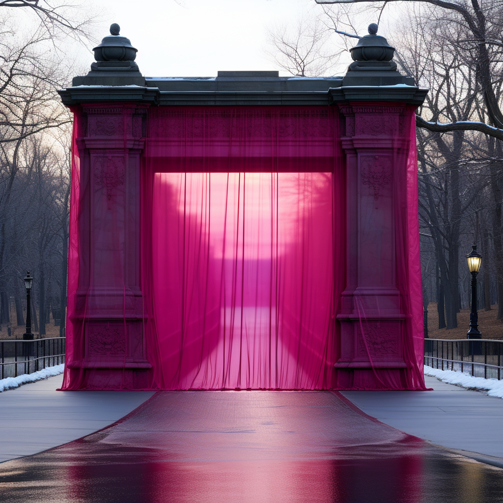 Colorful art installation in Central Park