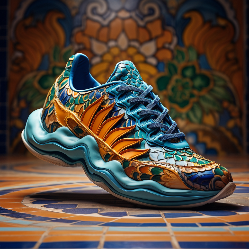 Fashionable Gaudí Style Adidas Sneakers