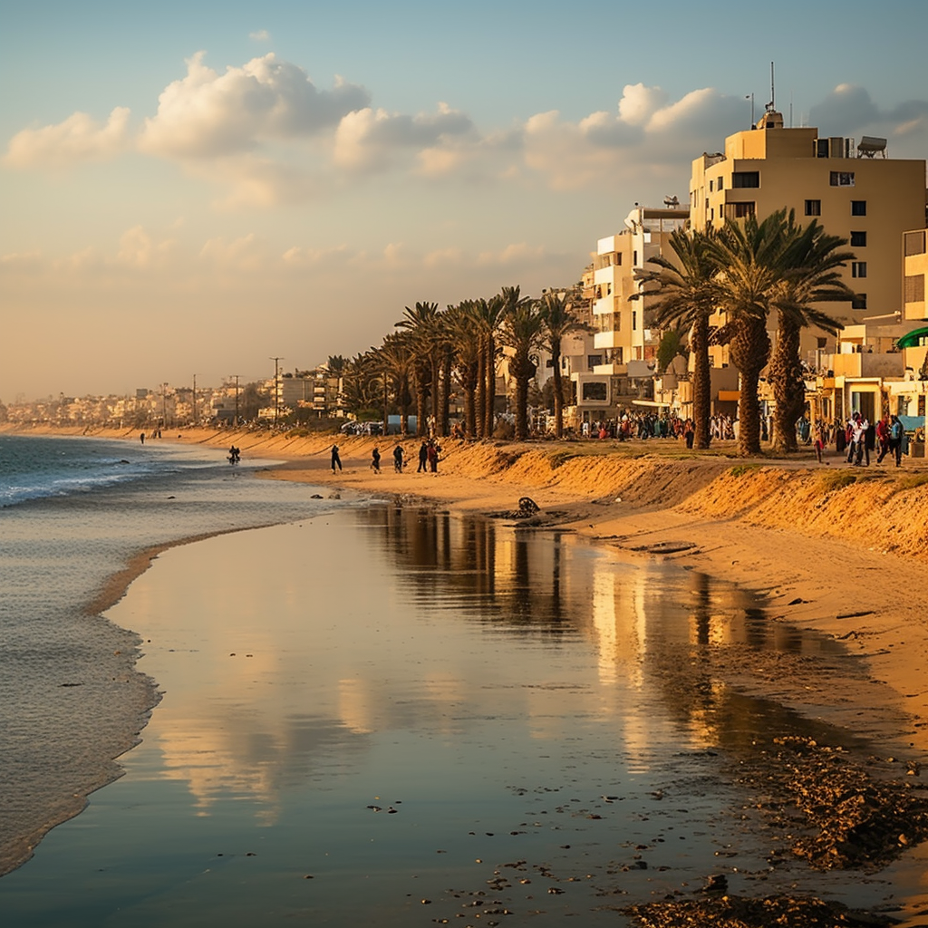 Urban landscape in Gaza Strip