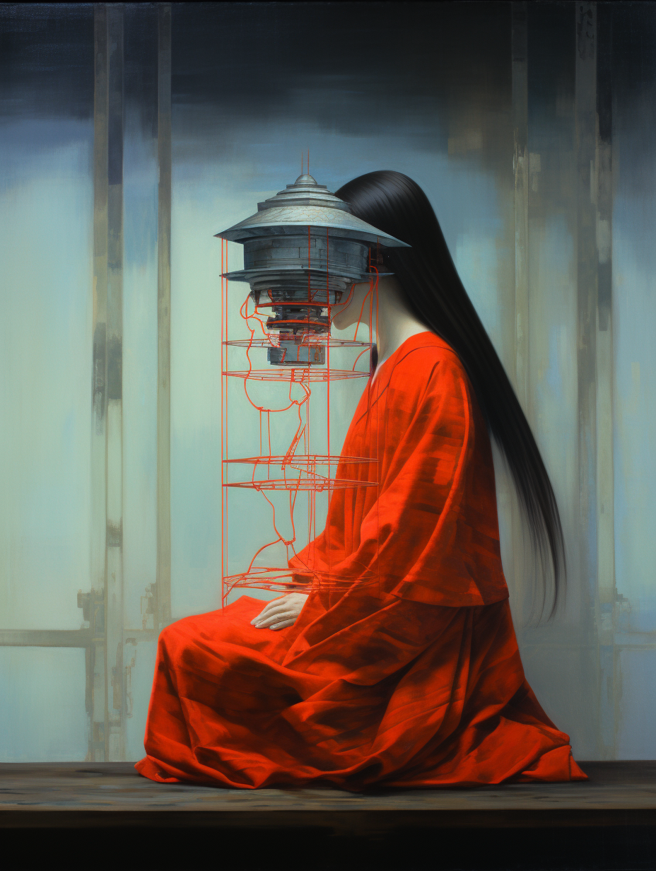 Geisha Android Portrait Painting