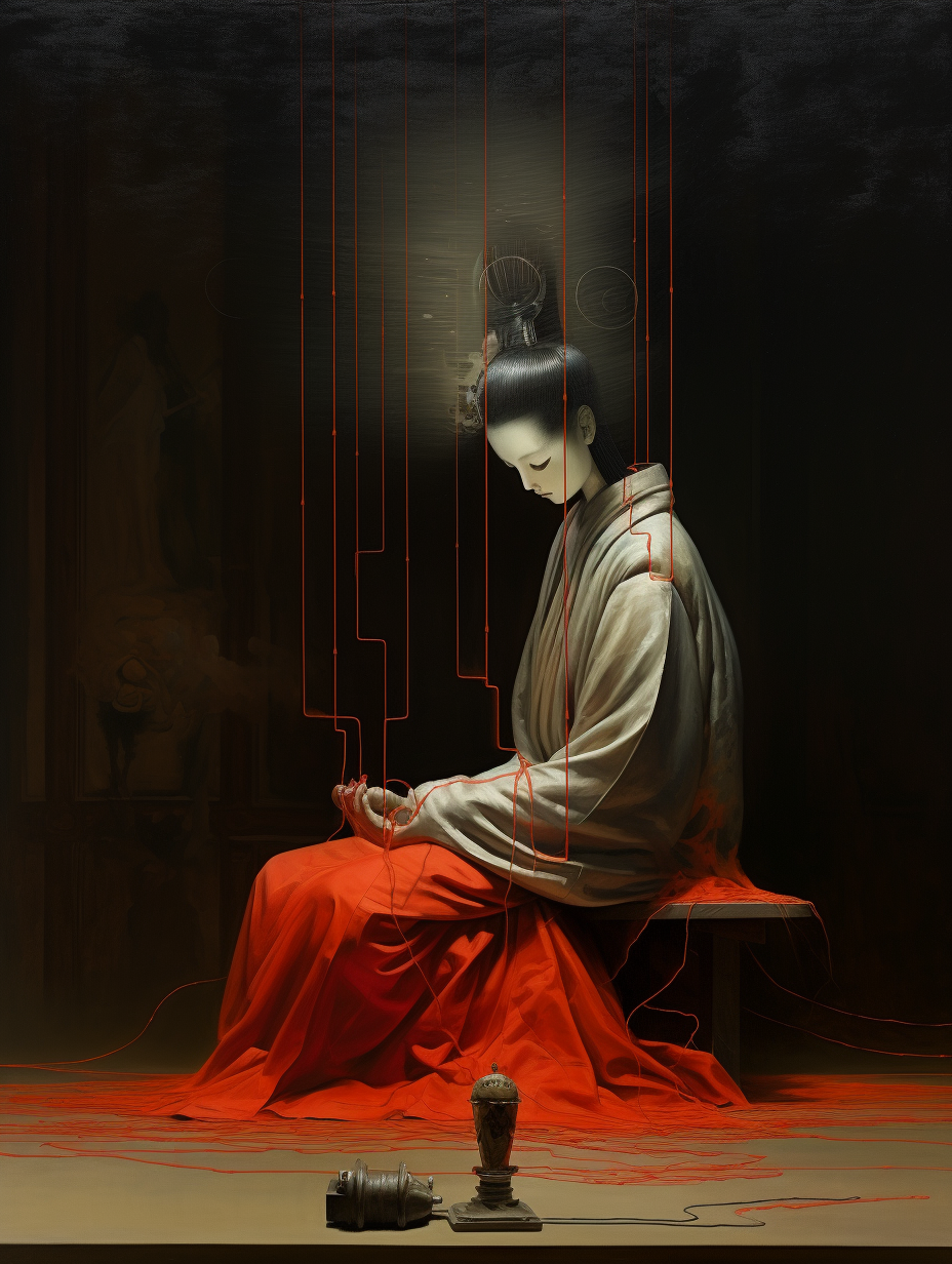 Geisha Android Portrait Artwork