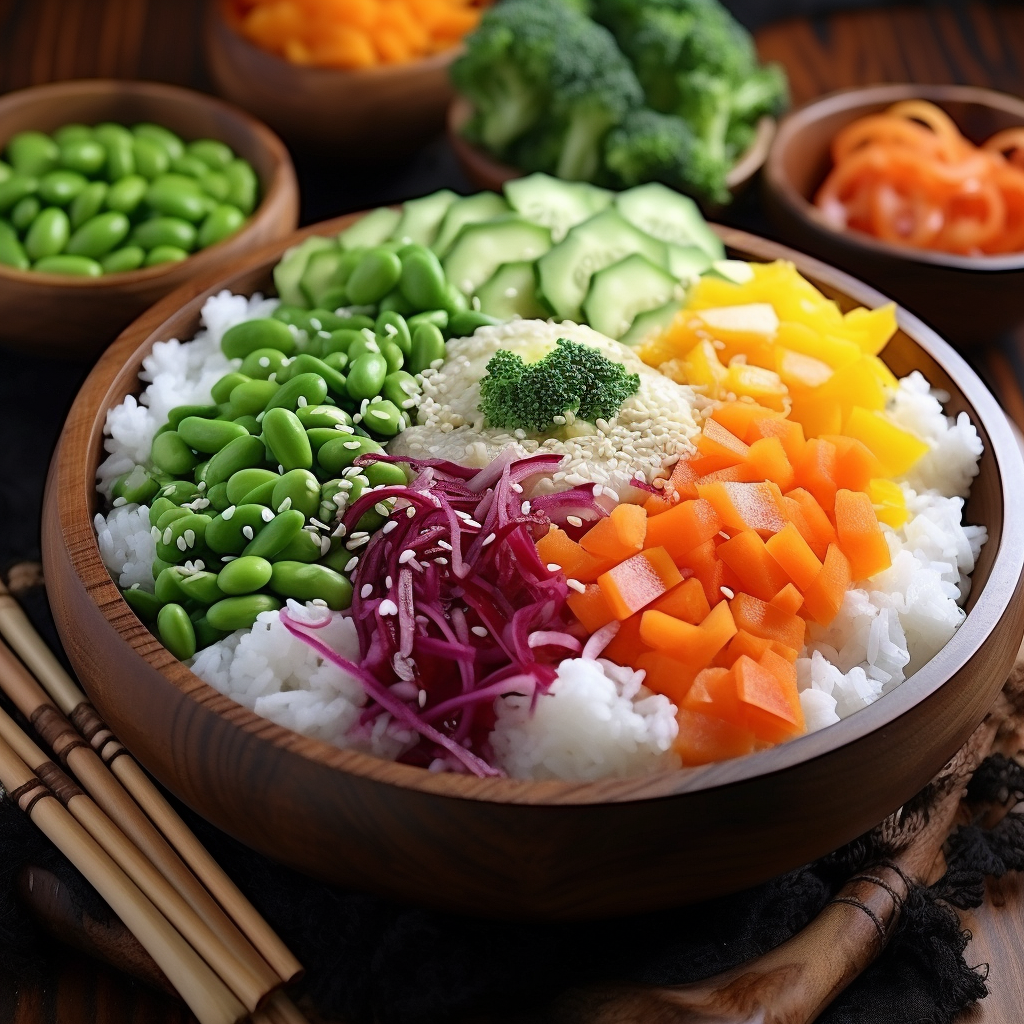 Colorful and nutritious veggie bowl