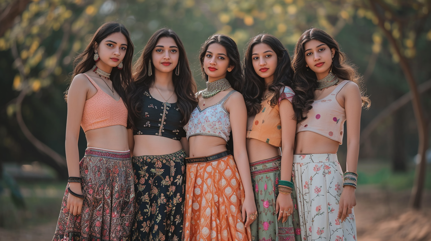 Pretty Gen Z Indian girls in western party clothes