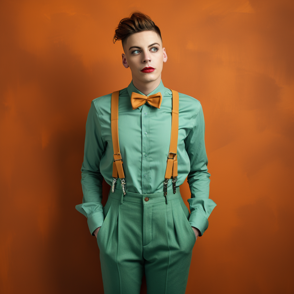 Genderqueer Green Two Piece Suit