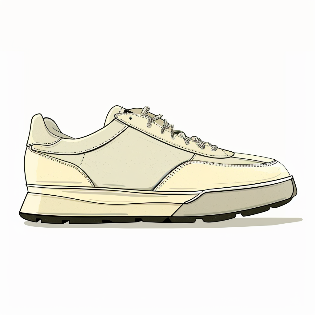 Side view generic sneakers illustration