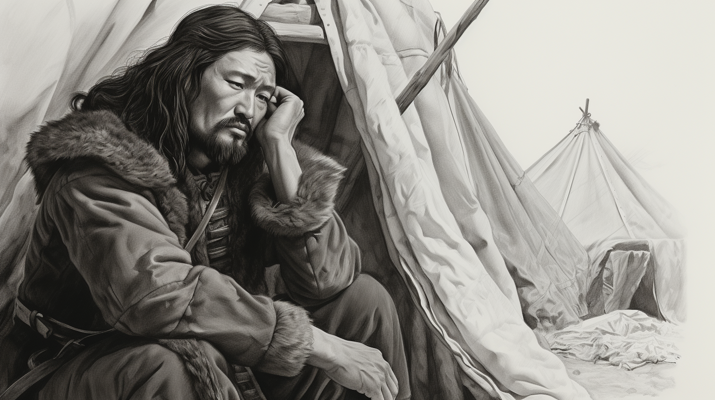 Genghis Khan deep in thought