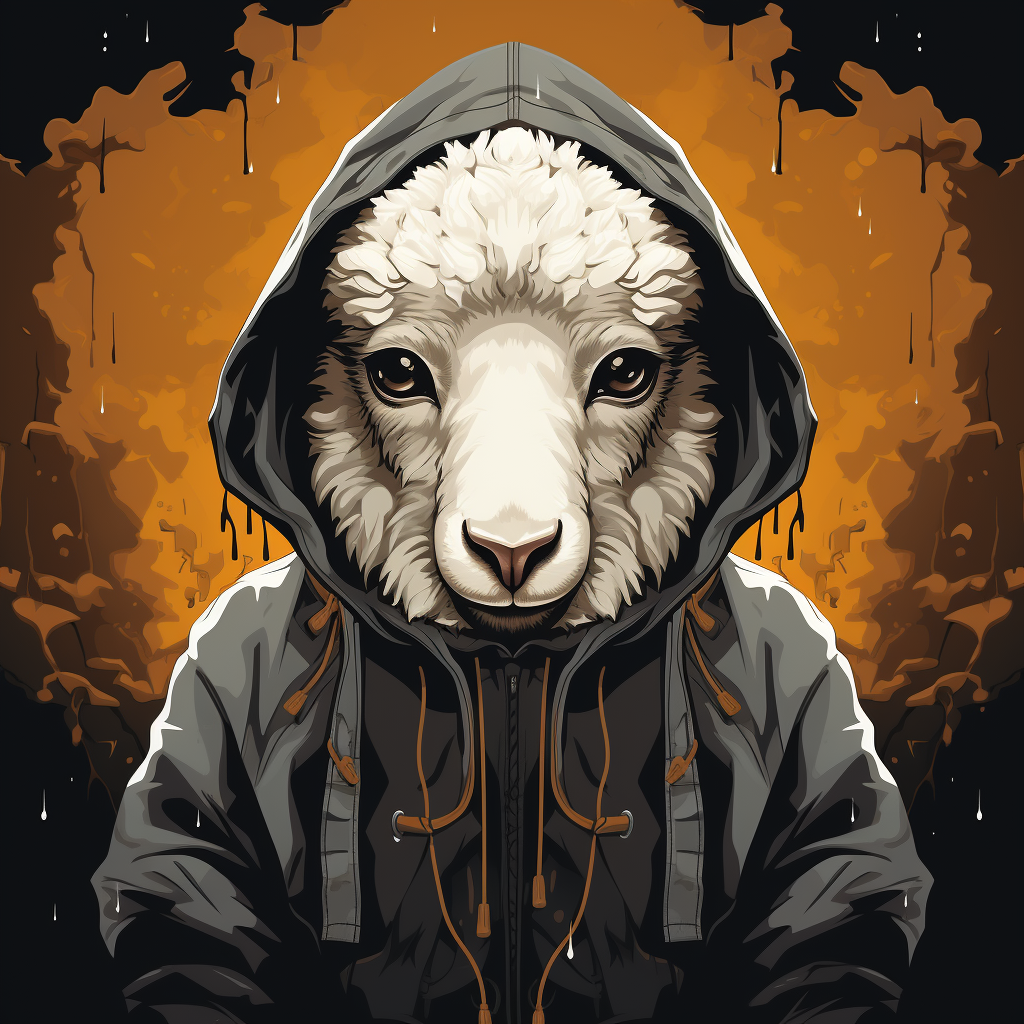 Sheep in Cute Wolf Hoodie