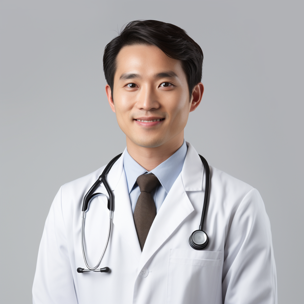 Japanese doctor with gentle demeanor