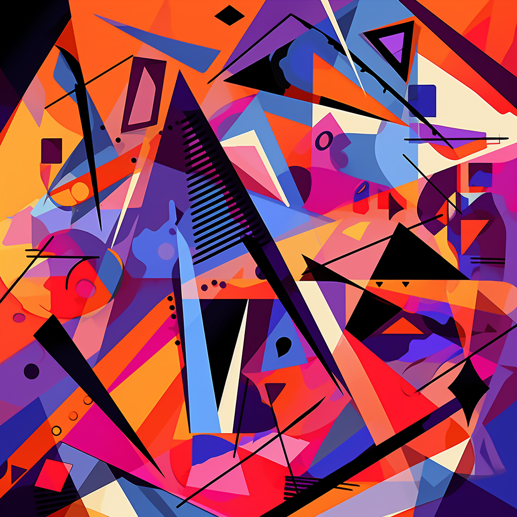 Geometric abstract pattern with triangles