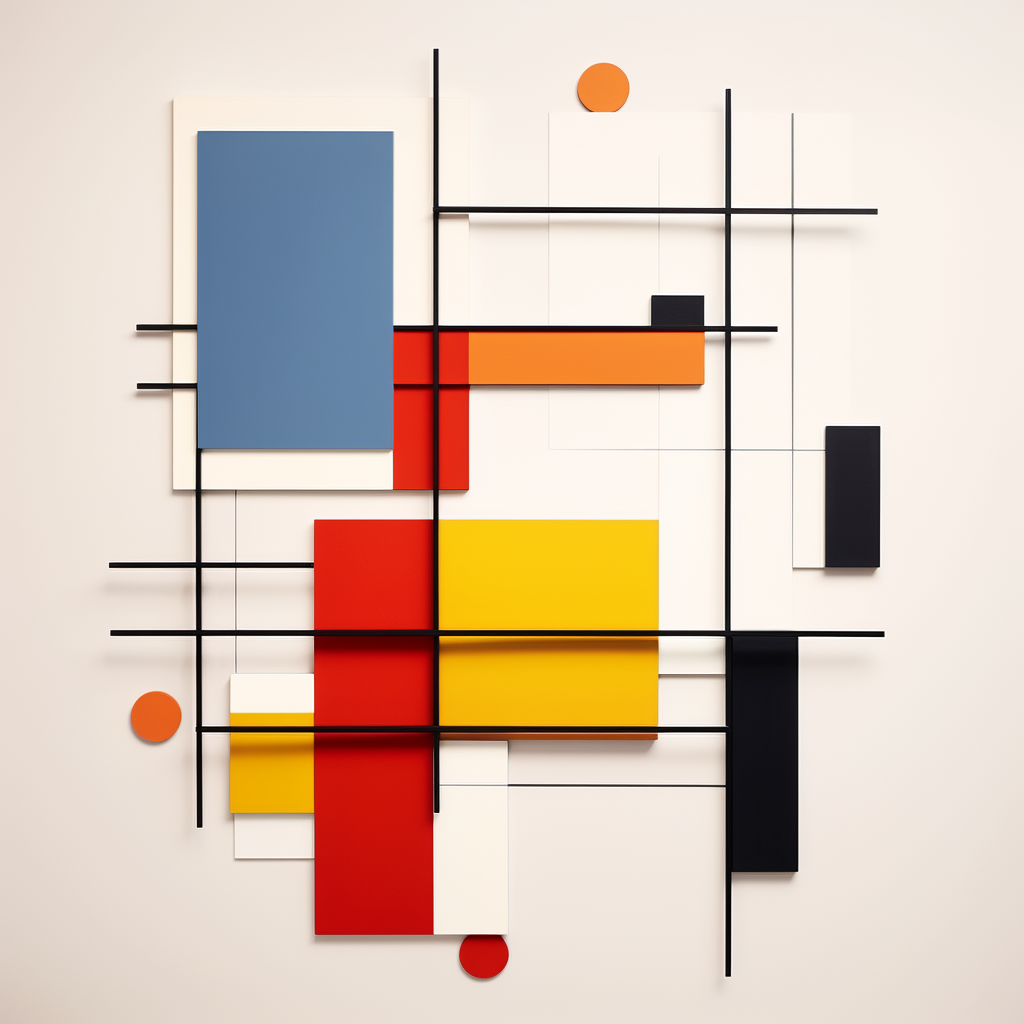 Geometric Bauhaus Mondrian design