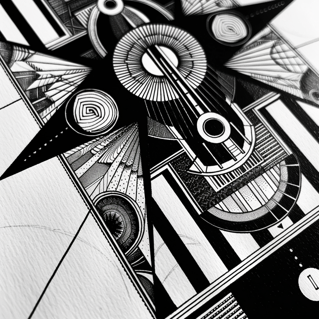 black white tarot card design