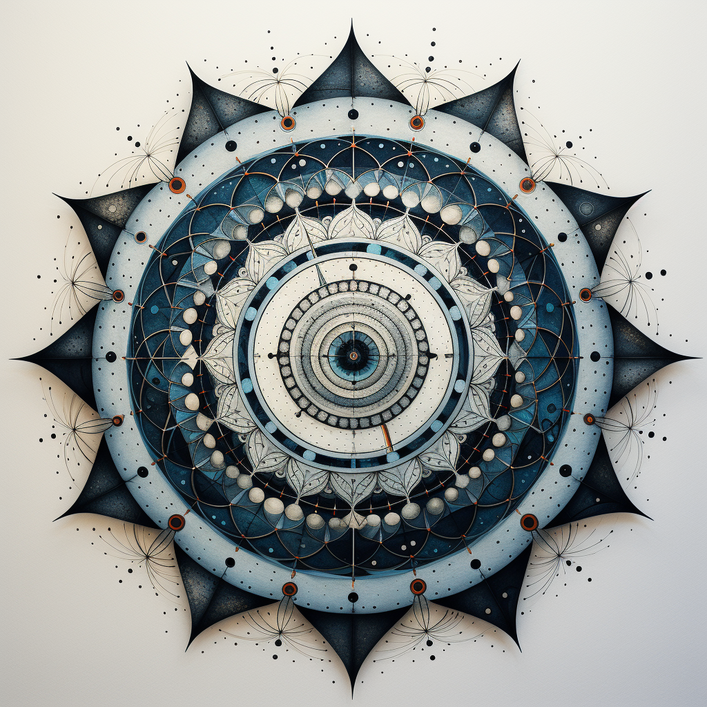 Abstract geometric mandala representing universal growth