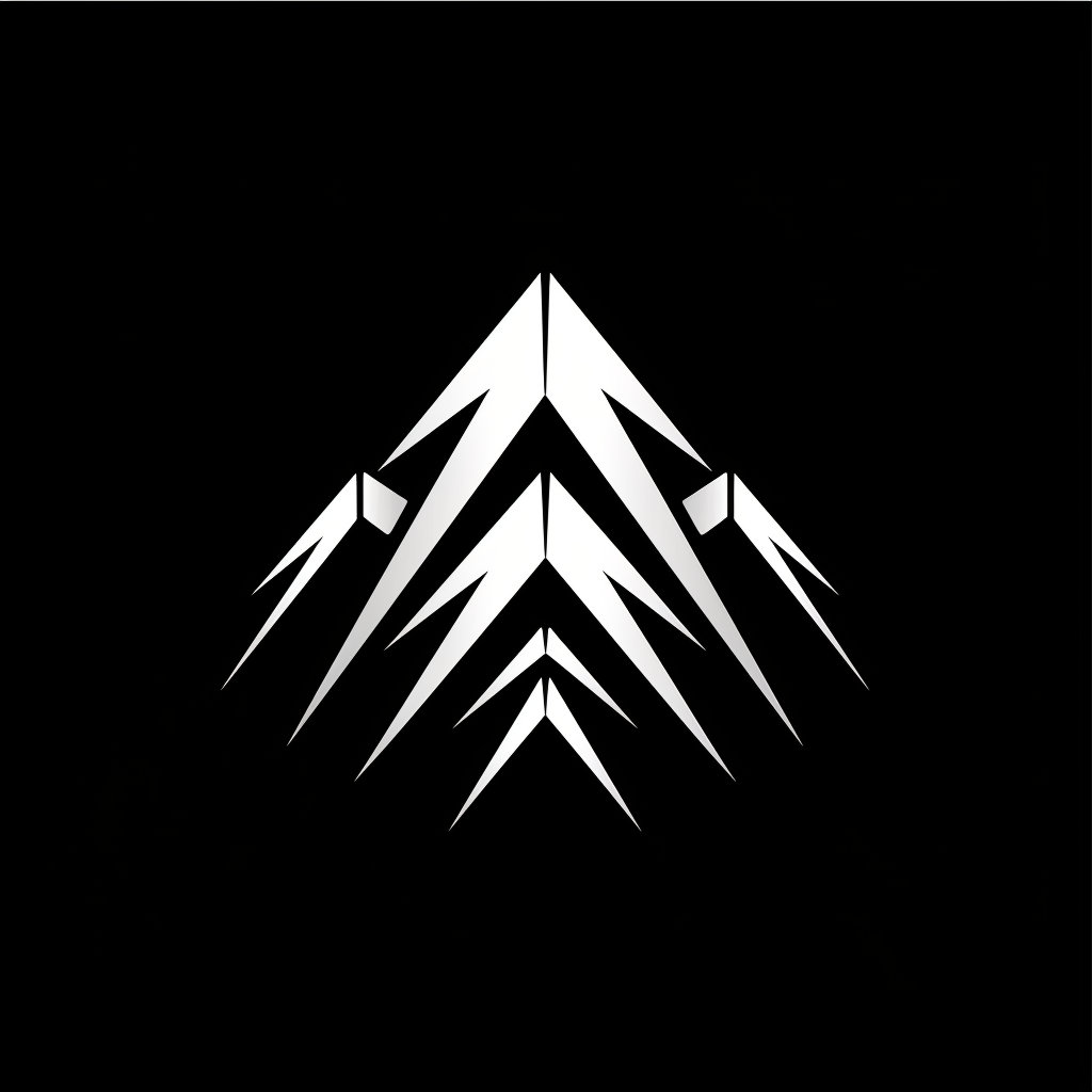 flat mountain logo design