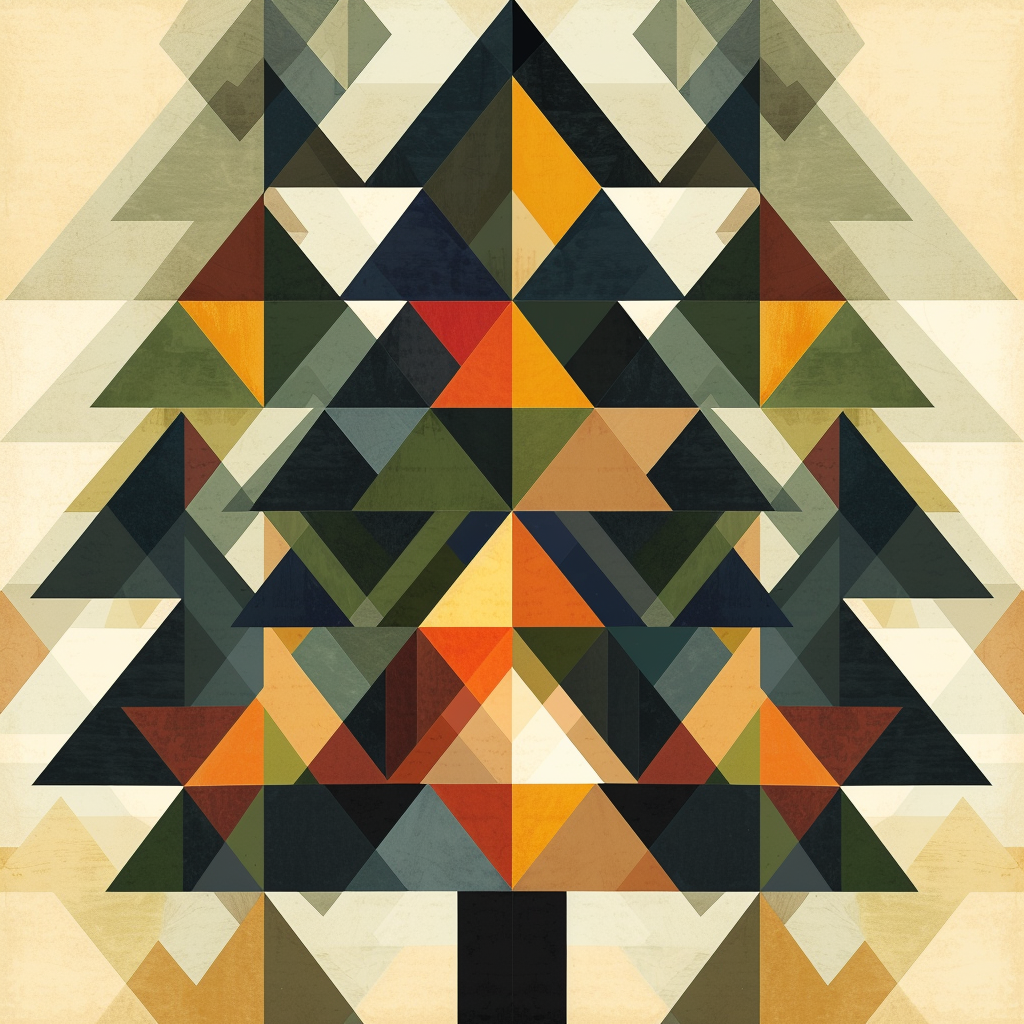 Geometric Pine Tree Pattern Image