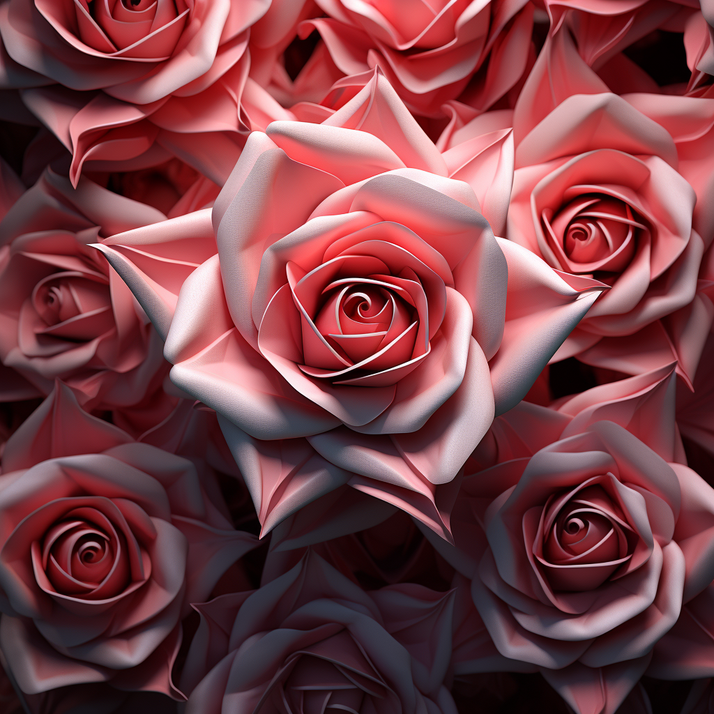 Abstract geometric rose image