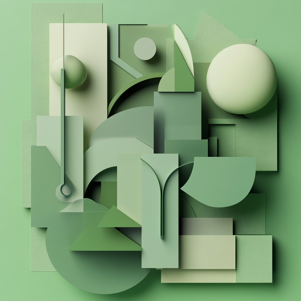 Green Geometric Shapes Design Festival Cover