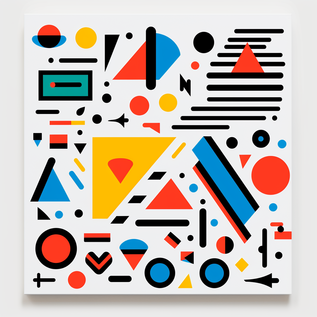 Vibrant 80s geometric shapes